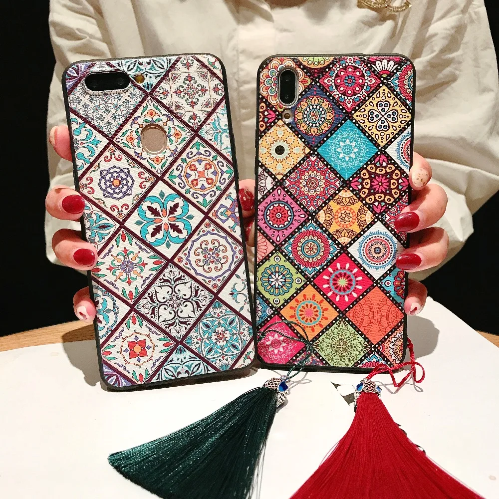 Роскошный винтажный клетчатый чехол с кисточками для iphone XS MAX 11 pro max X XR 6 6S 7 8 PluS