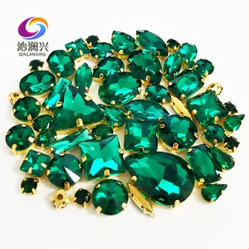 58pcs Gold base malachite green mix shape top crystal glass sew on stones,Super flash claw rhinestone diy/Clothing accessories
58pcs Gold base malachite green mix shape top crystal glass sew on stones,Super flash claw rhinestone diy/Clothing accessories
