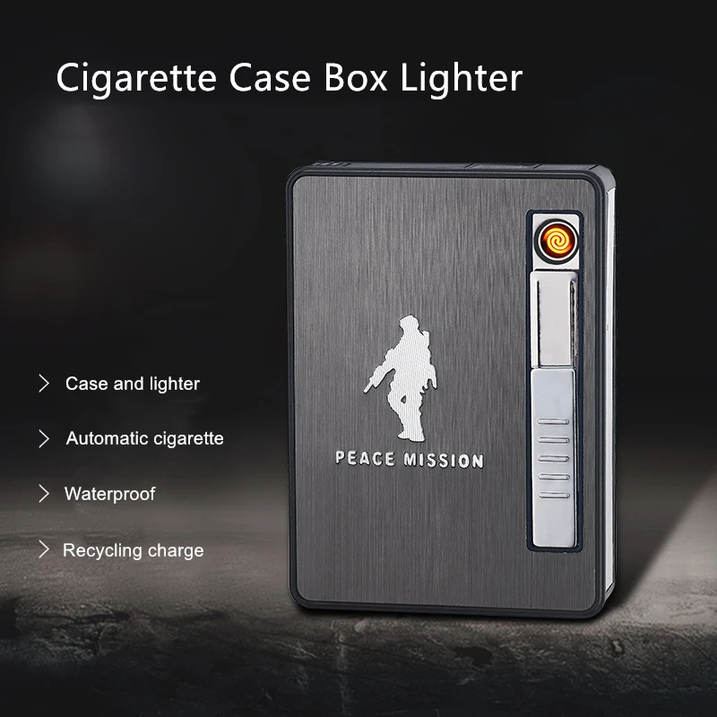 Waterproof USB Electronic Cigarette Case Box With Cigar Lighter 10pcs Cigarette Holder USB Charging Lighter Gadgets For Men Gift
Waterproof USB Electronic Cigarette Case Box With Cigar Lighter 10pcs Cigarette Holder USB Charging Lighter Gadgets For Men Gift