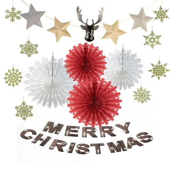 14pcs/set Christmas Decoration For Home With Snowflakes Paper Fan Merry Christmas Banner for Xmas Festival Decorations
14pcs/set Christmas Decoration For Home With Snowflakes Paper Fan Merry Christmas Banner for Xmas Festival Decorations