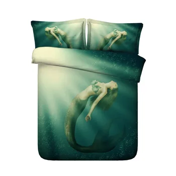 4/6pcs Artistic swimming Mermaid and green water printed duvet cover set Full bedding sets queen king size sheets adult linens
4/6pcs Artistic swimming Mermaid and green water printed duvet cover set Full bedding sets queen king size sheets adult linens