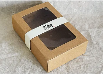 20PCS 18x12x5cm Brown Kraft Paper Box With Window Gift Box cajas de carton Packaging Cookie Macaron Box Wedding Gift Box
20PCS 18x12x5cm Brown Kraft Paper Box With Window Gift Box cajas de carton Packaging Cookie Macaron Box Wedding Gift Box