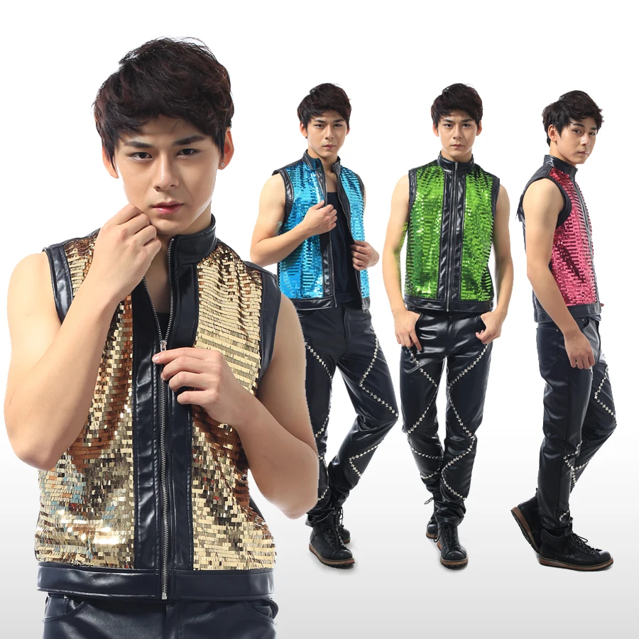 Stage Costume For Men Sleeveless Sequin Nightclub Singers Dancer Vest Jazz Rave Clothes DJ DS GOGO Performance Clothing DNV10472
Stage Costume For Men Sleeveless Sequin Nightclub Singers Dancer Vest Jazz Rave Clothes DJ DS GOGO Performance Clothing DNV10472