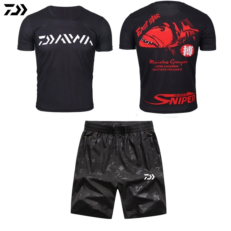 New Arrival Men DAIWA Fishing Clothing Set Breathable Quick Dry Short Sleeve Fishing Shirts And Pants Outdoor Sportwear 8 Style
New Arrival Men DAIWA Fishing Clothing Set Breathable Quick Dry Short Sleeve Fishing Shirts And Pants Outdoor Sportwear 8 Style