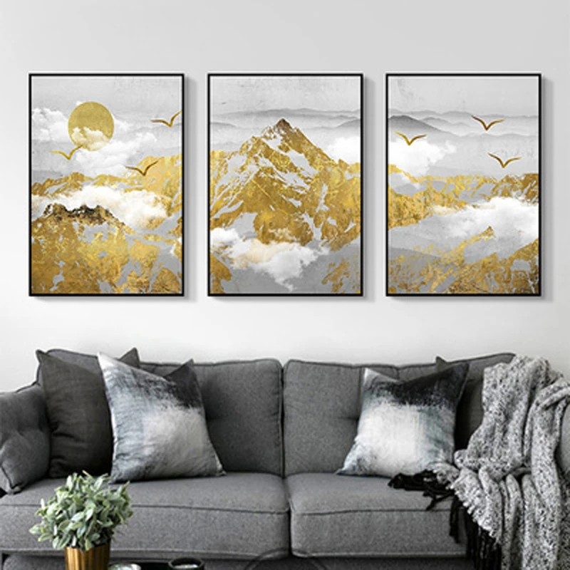 HAOCHU New Chinese Golden Snow Mountain Landscape Decoration Painting Minimalist Abstract Sun Bird Living Room Office Wall Art
HAOCHU New Chinese Golden Snow Mountain Landscape Decoration Painting Minimalist Abstract Sun Bird Living Room Office Wall Art