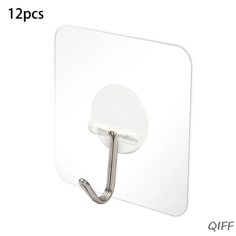 12 pack Wall Hooks 13lb(Max) Transparent Reusable Seamless Hooks,Waterproof and Oilproof,Bathroom Kitchen Heavy Duty Self Adhes
12 pack Wall Hooks 13lb(Max) Transparent Reusable Seamless Hooks,Waterproof and Oilproof,Bathroom Kitchen Heavy Duty Self Adhes