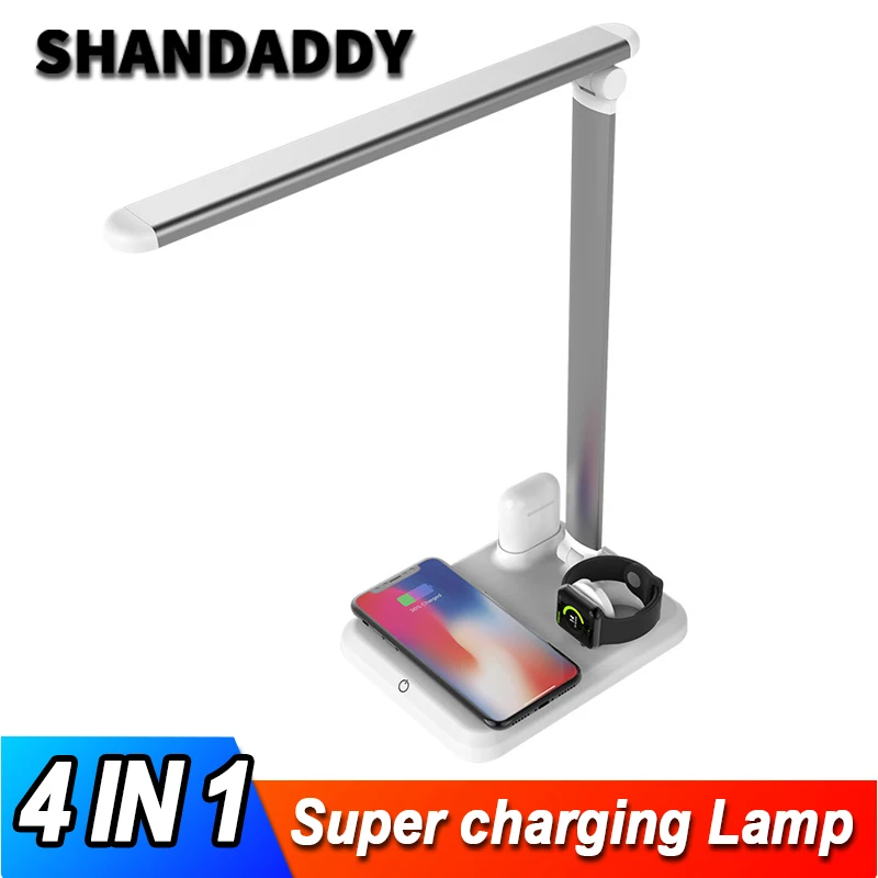 4 IN 1 Table lamp USB Charging Station fast QI wireless charger dock for Apple watch 2 3 4 Airpods charger IPhone 8 Plus X XR XS
4 IN 1 Table lamp USB Charging Station fast QI wireless charger dock for Apple watch 2 3 4 Airpods charger IPhone 8 Plus X XR XS