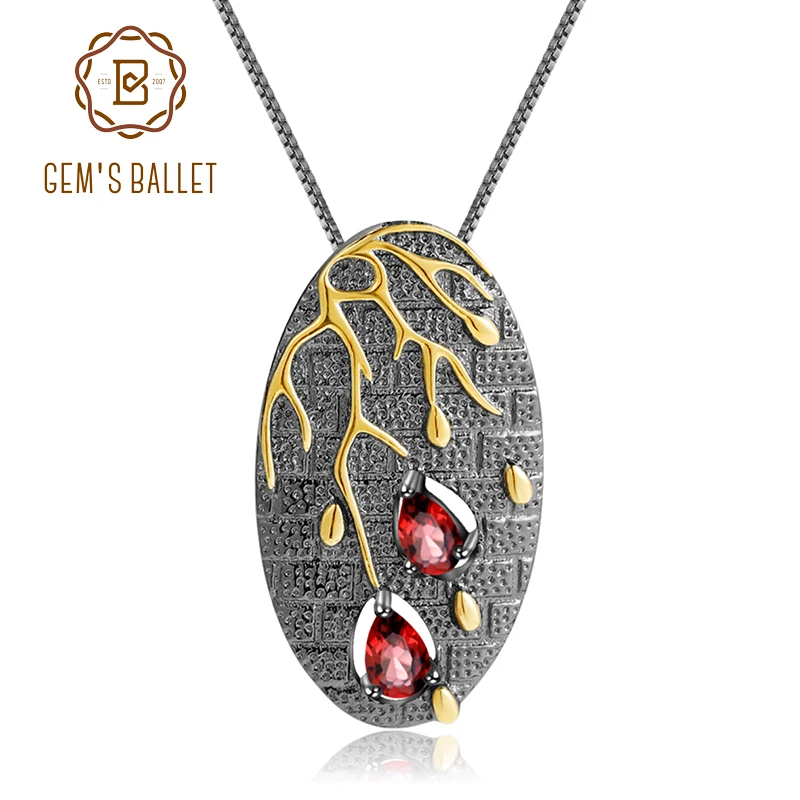 GEM'S BALLET 0.56Ct Natural Garnet Gemstones Necklace for Women 925 Sterling Silver Handmade Petal Floral Pendant Fine Jewelry
GEM'S BALLET 0.56Ct Natural Garnet Gemstones Necklace for Women 925 Sterling Silver Handmade Petal Floral Pendant Fine Jewelry