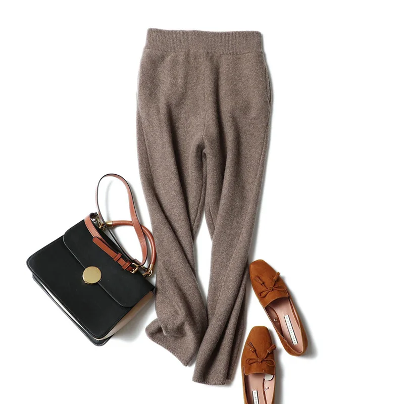 Autumn Winter High Waist Women Trousers 100% Cashmere Ribbed Knit Sweatpants Casual Long Ankle Length Knitted Elastic Waist Pant
Autumn Winter High Waist Women Trousers 100% Cashmere Ribbed Knit Sweatpants Casual Long Ankle Length Knitted Elastic Waist Pant