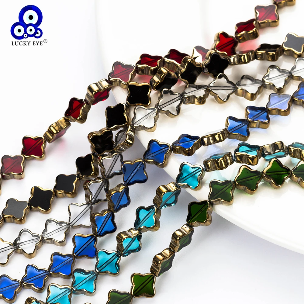 Lucky Eye Crystal Glass Beads Four-leaf Flower Shape Spacer Beads For Bracelet Necklace Jewelry Making Accessories EY5186
Lucky Eye Crystal Glass Beads Four-leaf Flower Shape Spacer Beads For Bracelet Necklace Jewelry Making Accessories EY5186