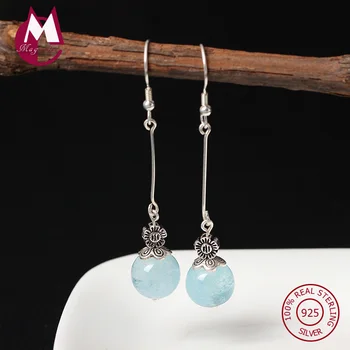 Natural Stone Aquamarine Drop Earrings 925 Sterling Silver Earrings For Women Long Tassel Female Jewelry Accessories Gift YE63
Natural Stone Aquamarine Drop Earrings 925 Sterling Silver Earrings For Women Long Tassel Female Jewelry Accessories Gift YE63
