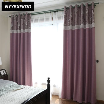Lace Stitching Purple Blackout Curtains Cloth Floral Printed Window Curtain For Living Room Bedroom Modern Home Decor
Lace Stitching Purple Blackout Curtains Cloth Floral Printed Window Curtain For Living Room Bedroom Modern Home Decor