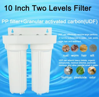 10 inch water Two Levers filter 1/2" interface tap water pipe purifier 2 stages household pre-filter with PPF+UDF white body
10 inch water Two Levers filter 1/2" interface tap water pipe purifier 2 stages household pre-filter with PPF+UDF white body