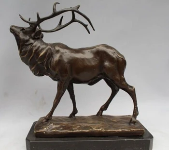 Copper Brass CHINESE crafts Asian Western Art Decor Copper Bronze Marble Base Sculpture Elk Deer Statue Figurine
Copper Brass CHINESE crafts Asian Western Art Decor Copper Bronze Marble Base Sculpture Elk Deer Statue Figurine