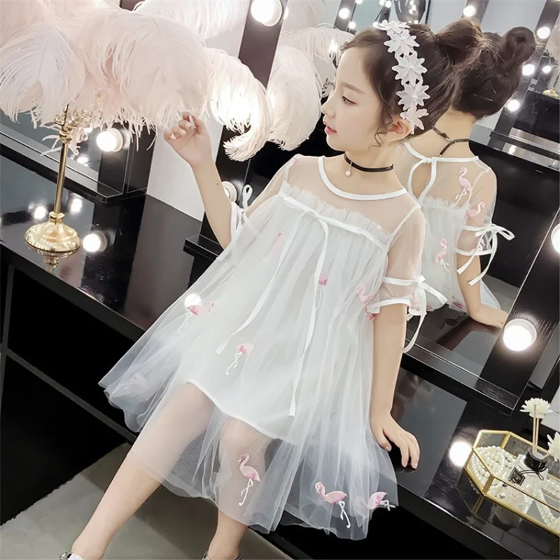 New fashion Girl dress floral flamingo mesh in the big children Casual Dresses One-Piece Costume a-line dress
New fashion Girl dress floral flamingo mesh in the big children Casual Dresses One-Piece Costume a-line dress