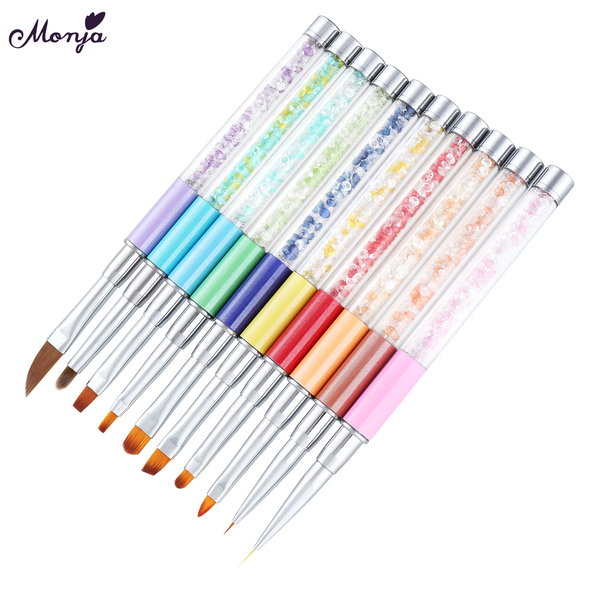 Monja Rhinestone Nail Art Brush Acrylic Gel Polish Extension Carving Glitter Powder Coating French Liner Flower Paint Draw Pen
Monja Rhinestone Nail Art Brush Acrylic Gel Polish Extension Carving Glitter Powder Coating French Liner Flower Paint Draw Pen