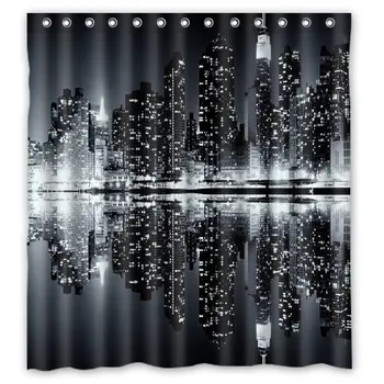 Shower Curtain New York Skyline Black And White Printing Waterproof Mildewproof Polyester Fabric Bath Curtain Set
Shower Curtain New York Skyline Black And White Printing Waterproof Mildewproof Polyester Fabric Bath Curtain Set