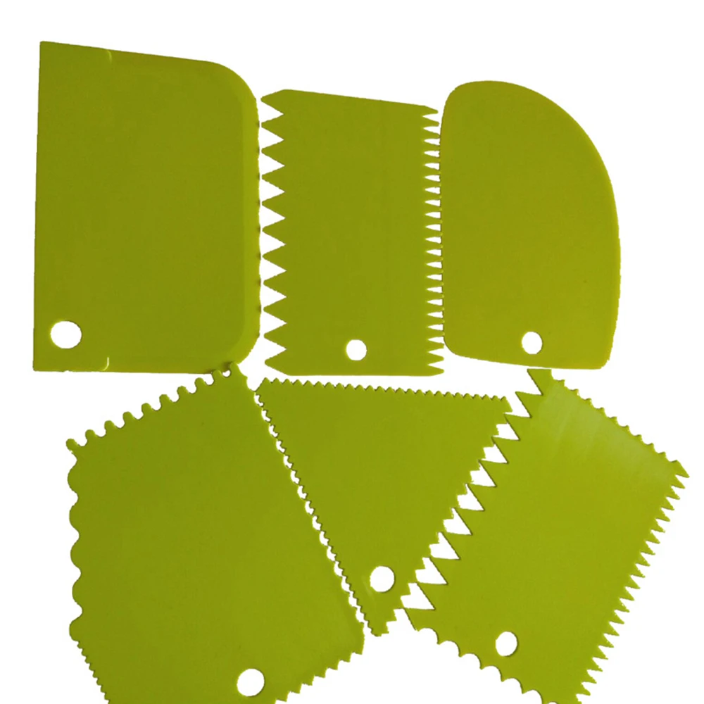 6 Pcs/Set Cake Scraper Edge Decorating Cooking Cutters Set Comb & Icing Smoother for Bread Dough Fondant Tool
6 Pcs/Set Cake Scraper Edge Decorating Cooking Cutters Set Comb & Icing Smoother for Bread Dough Fondant Tool