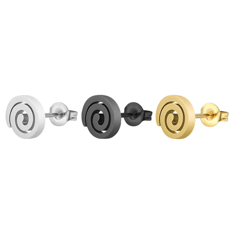 Punk Simple Titanium Steel Fine Needle Mosquito Coil Spiral Corrugated Earrings Ear Jewelry Metal Earrings Puncture Jewelry
Punk Simple Titanium Steel Fine Needle Mosquito Coil Spiral Corrugated Earrings Ear Jewelry Metal Earrings Puncture Jewelry