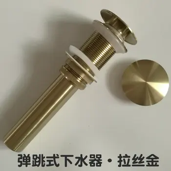 MTTUZK Brass Brushed golden drain Basin drainer Ballistic Drain Jumping egg drainer
MTTUZK Brass Brushed golden drain Basin drainer Ballistic Drain Jumping egg drainer
