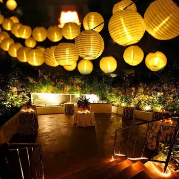 Solar Lantern String 6m 30 LED Light String Waterproof Nylon Cloth Christmas Holiday Lights
Solar Lantern String 6m 30 LED Light String Waterproof Nylon Cloth Christmas Holiday Lights