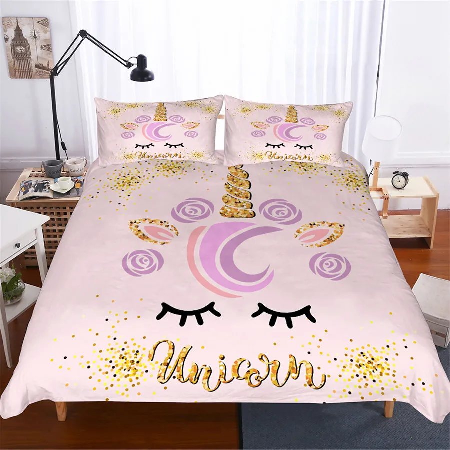 Bedding Set 3D Printed Duvet Cover Bed Set Unicorn Home Textiles for Adults Lifelike Bedclothes with Pillowcase #DJS07
Bedding Set 3D Printed Duvet Cover Bed Set Unicorn Home Textiles for Adults Lifelike Bedclothes with Pillowcase #DJS07