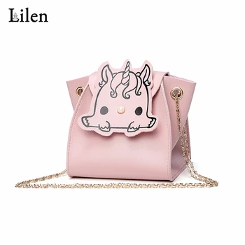 LILEN Creative New Design Printing Small Size Shoulder Bags For Women 2019 Casual Messenger Chain Bag Pink Simples Unicorn Bags 
LILEN Creative New Design Printing Small Size Shoulder Bags For Women 2019 Casual Messenger Chain Bag Pink Simples Unicorn Bags