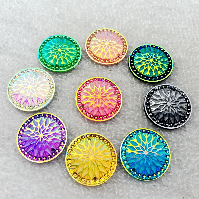 100 PCS/lot 20mm Two Holes Sew On Resin Rhinestones AB Sewing On Flower Round flatback Rhinestone Scrapbooking Craft -A96
100 PCS/lot 20mm Two Holes Sew On Resin Rhinestones AB Sewing On Flower Round flatback Rhinestone Scrapbooking Craft -A96