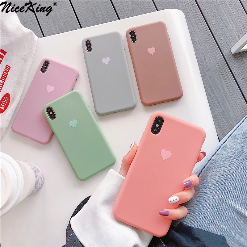 Niceking Candy Color Case For iPhone 7 Case love Heart For iPhone 6 6S 7 8 Plus X XS XR XS MAX Silicone Soft TPU Back Cover Case
Niceking Candy Color Case For iPhone 7 Case love Heart For iPhone 6 6S 7 8 Plus X XS XR XS MAX Silicone Soft TPU Back Cover Case