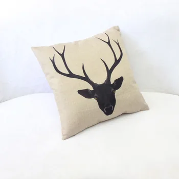 2016 Black deer head pillow Cushion Custom Linen Decorative Throw Pillows love Sofa Chair Cushion cojines 45*45cm
2016 Black deer head pillow Cushion Custom Linen Decorative Throw Pillows love Sofa Chair Cushion cojines 45*45cm