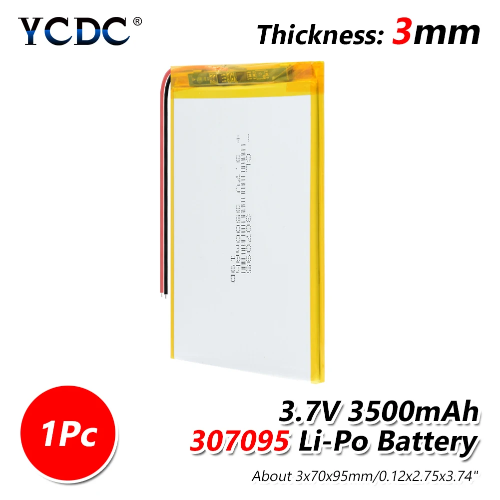 307095 smart home MP3 speakers Polymer battery 3500 mah 3.7 V Li-ion battery for dvr,GPS,mp3,mp4,DVD power bank,speaker
307095 smart home MP3 speakers Polymer battery 3500 mah 3.7 V Li-ion battery for dvr,GPS,mp3,mp4,DVD power bank,speaker
