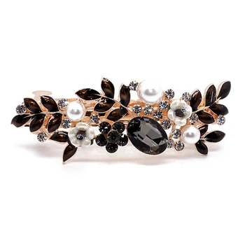 Elegant Black Crystal Hair Barrette Fashion Leaf Flower Rhinestone Hair Clip Luxury Pearl Hairpins For Women Girls Jewelry
Elegant Black Crystal Hair Barrette Fashion Leaf Flower Rhinestone Hair Clip Luxury Pearl Hairpins For Women Girls Jewelry