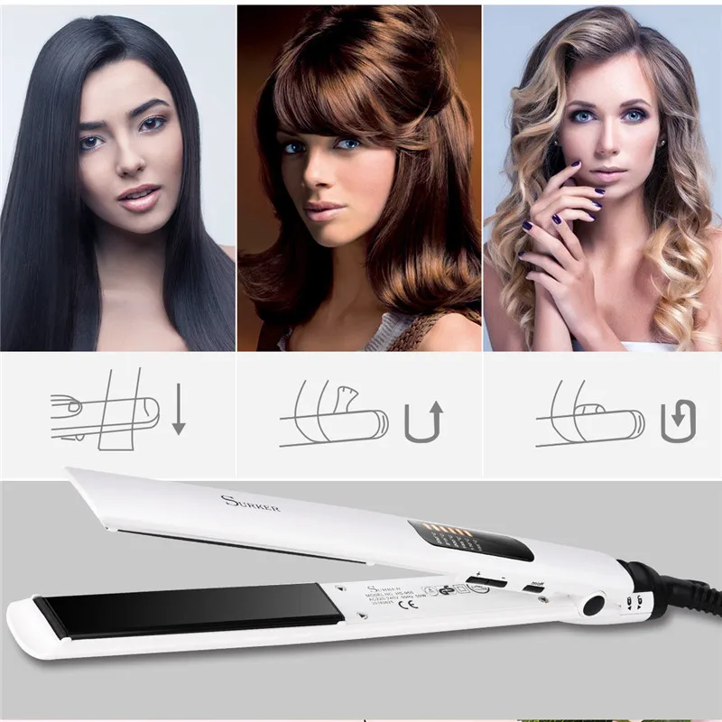 LCD Display 2 In 1 Nano Titanium Hair Straightener Comb Hair Curler Professional Straightening Irons Curling Iron Styling Tools
LCD Display 2 In 1 Nano Titanium Hair Straightener Comb Hair Curler Professional Straightening Irons Curling Iron Styling Tools