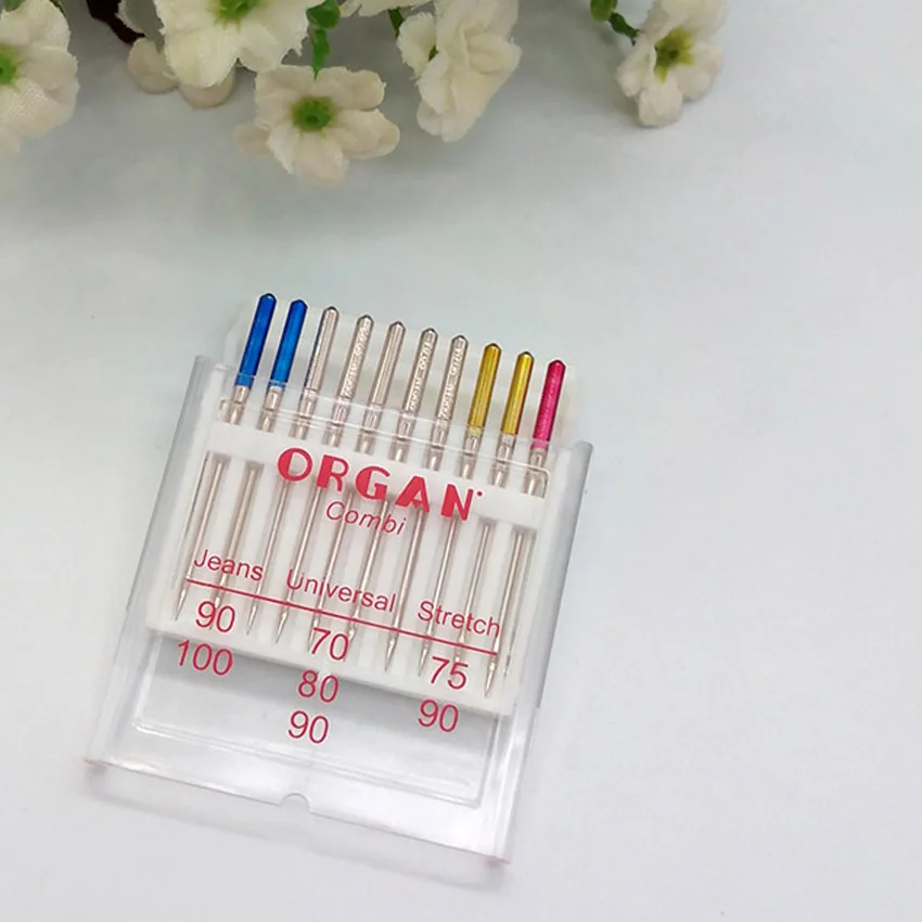 10 PCS Needles = 1 Pack ORGAN DOMESTIC SEWING MACHINE NEEDLES 130/705H JEANS UNIVERSAL & STRETCH COMBI PACK
10 PCS Needles = 1 Pack ORGAN DOMESTIC SEWING MACHINE NEEDLES 130/705H JEANS UNIVERSAL & STRETCH COMBI PACK