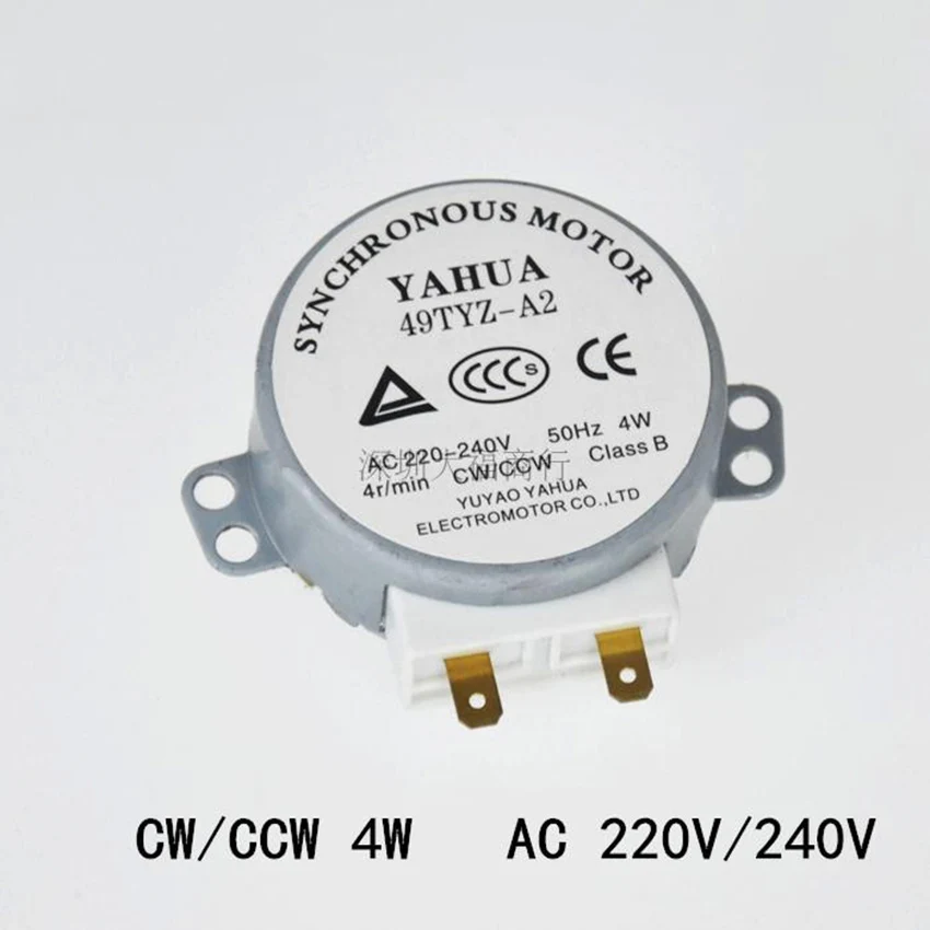 1Pc x Microwave Motor CW/CCW 4 W 50/60 Hz 5/6 RPM AC 220-240V Rotary Table Synchronous 49TYZ-A2
1Pc x Microwave Motor CW/CCW 4 W 50/60 Hz 5/6 RPM AC 220-240V Rotary Table Synchronous 49TYZ-A2