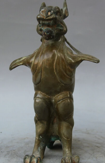 8" China Chinese Folk Feng Shui Bronze Pi Xiu Beast Animal Statue Sculpture R0710
8" China Chinese Folk Feng Shui Bronze Pi Xiu Beast Animal Statue Sculpture R0710
