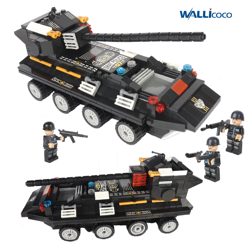 470PCS Three Variants SWAT Police Tank Building Blocks Compatible LegoINGlys Anti-Terrorism Anti-Riot Vehicle Toys Bricks
470PCS Three Variants SWAT Police Tank Building Blocks Compatible LegoINGlys Anti-Terrorism Anti-Riot Vehicle Toys Bricks