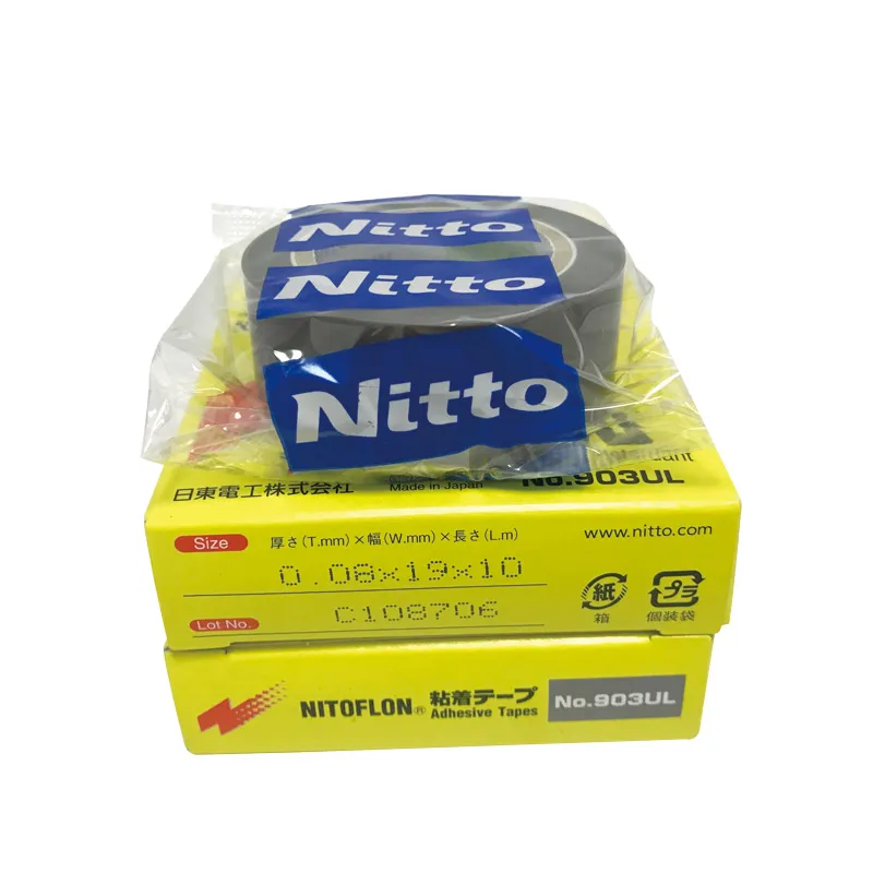 

100% Japan Original Nitoflon Nitto Tape 903UL T0.08mm*W19mm*L10m Nitto Denko PTFE Resin Product (10pcs/lot)