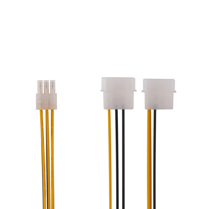 ULT BEST SATA кабель Мощность разветвитель расширения PCI E 6Pin женский Molex 4pin x2 Y сплиттер