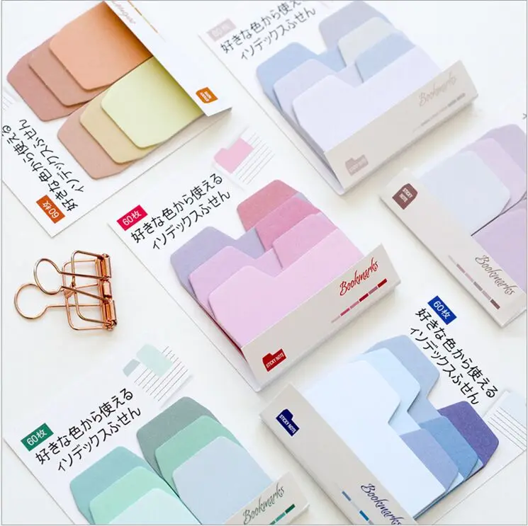 60 Pages/Pack Gradient Color Index Sticky Notes Notebook Planner Accessories Tool Index Sticky Posted Message Notes Scratch pad
60 Pages/Pack Gradient Color Index Sticky Notes Notebook Planner Accessories Tool Index Sticky Posted Message Notes Scratch pad