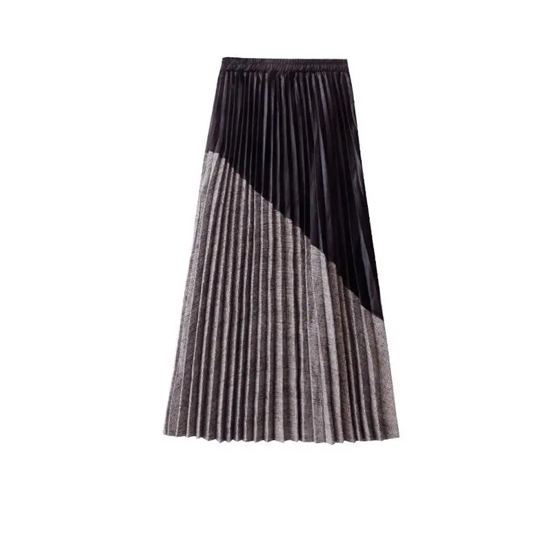 Winter New Fashion Women Skirt Patchwork Velvet Stitching Design Woolen Skirt High Waist Slim Ladies Skirts Free Shipping 2018
Winter New Fashion Women Skirt Patchwork Velvet Stitching Design Woolen Skirt High Waist Slim Ladies Skirts Free Shipping 2018