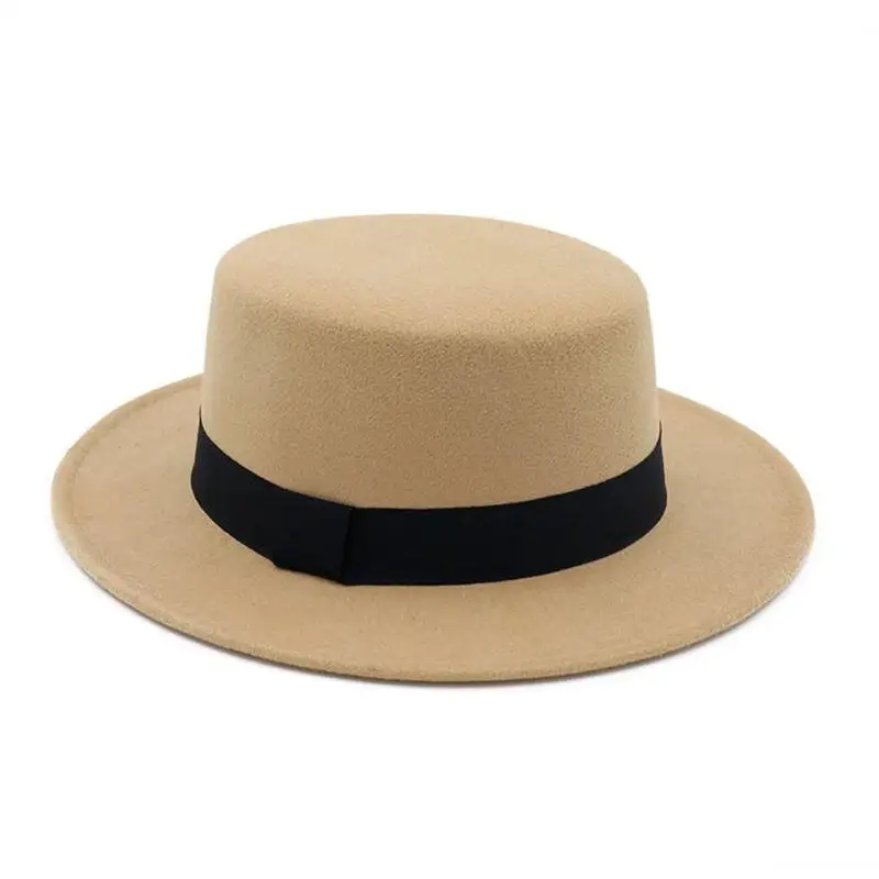 New Fashion Imitation Wool Pork Pie Boater Flat Top Hat For Women's Men's Felt Wide Brim Fedora Gambler Hat
New Fashion Imitation Wool Pork Pie Boater Flat Top Hat For Women's Men's Felt Wide Brim Fedora Gambler Hat