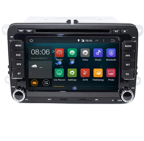 

7"HD Quad Core 1024*600 Touch Screen Car radio VW android 7.1 dvd gps Wifi 3G Bluetooth Radio RDS USB SD DVD Free 8GB GPS map
