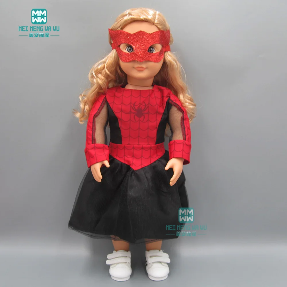 Dolls Clothes for American doll and 43cm new born doll accessories spiderman Superman suit skirt
Dolls Clothes for American doll and 43cm new born doll accessories spiderman Superman suit skirt