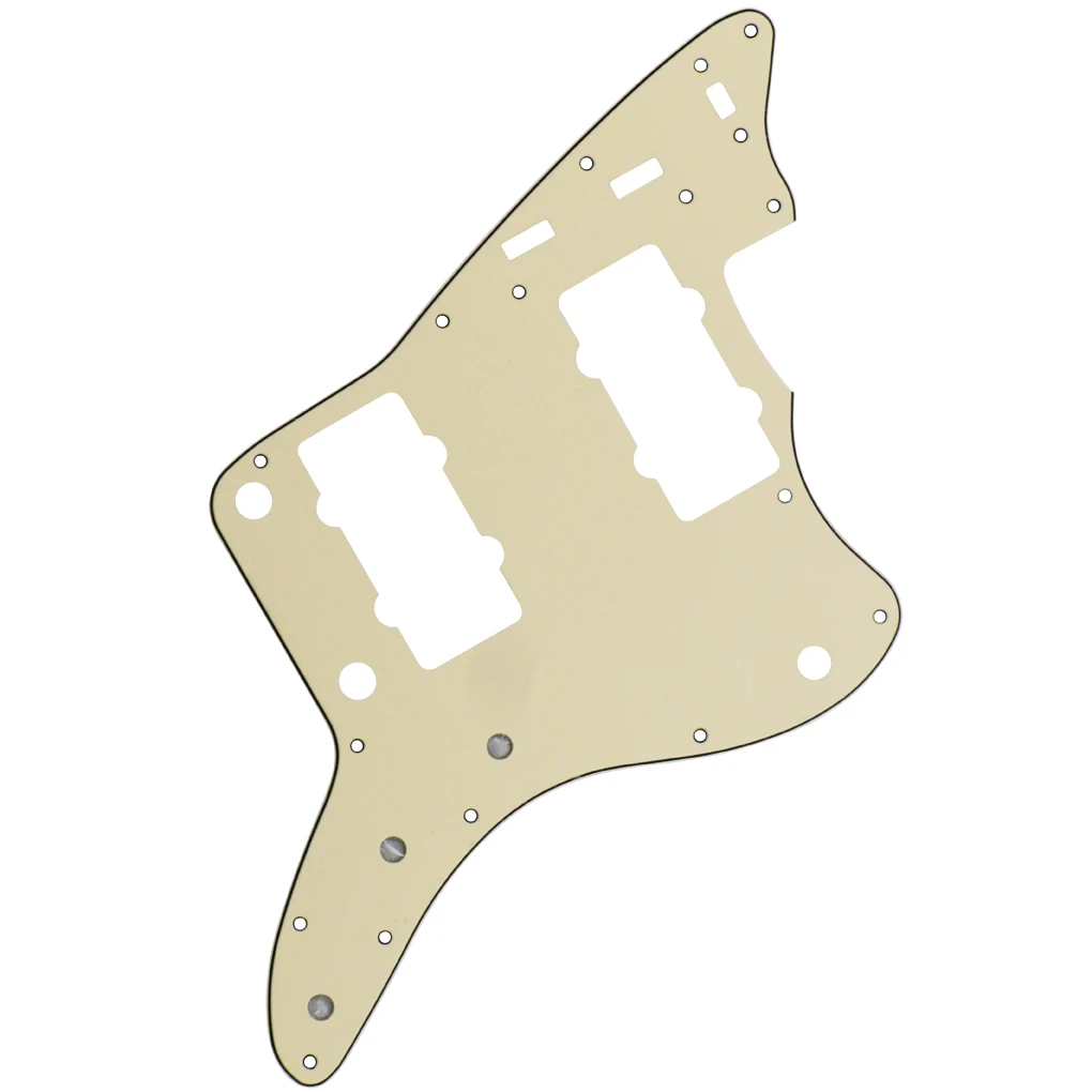 FLEOR Cream 3Ply JM Guitar Pickguard Scratch Plate with Screws for Jazzmaster Style Guitar Parts Replacement
FLEOR Cream 3Ply JM Guitar Pickguard Scratch Plate with Screws for Jazzmaster Style Guitar Parts Replacement