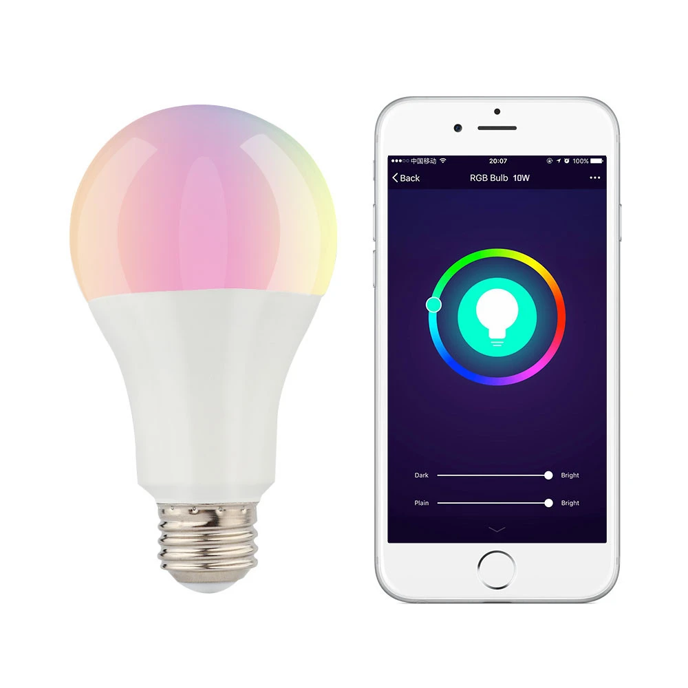 Smart Home Wireless Control Smart Bulb Led Lamp Work On iOS Android 10W EU work with Echo Alexa Google Home Casa Inteligente 19F
Smart Home Wireless Control Smart Bulb Led Lamp Work On iOS Android 10W EU work with Echo Alexa Google Home Casa Inteligente 19F