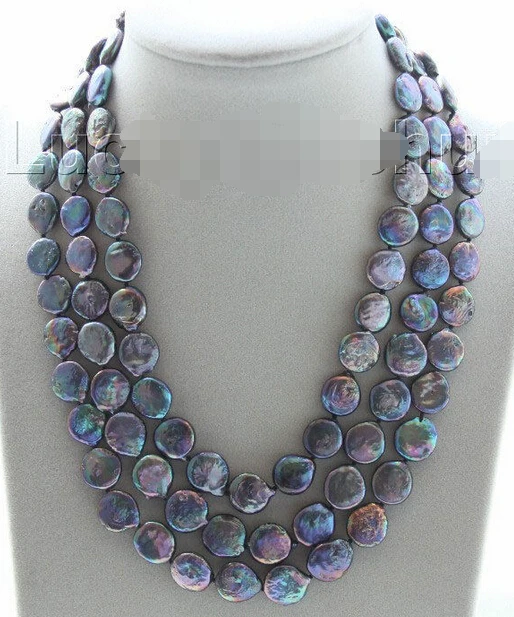Hot sale Free Shipping>>>>>adjustable 15.5"-17.5" 3row 12mm coin fastener black pearl necklace
Hot sale Free Shipping>>>>>adjustable 15.5"-17.5" 3row 12mm coin fastener black pearl necklace