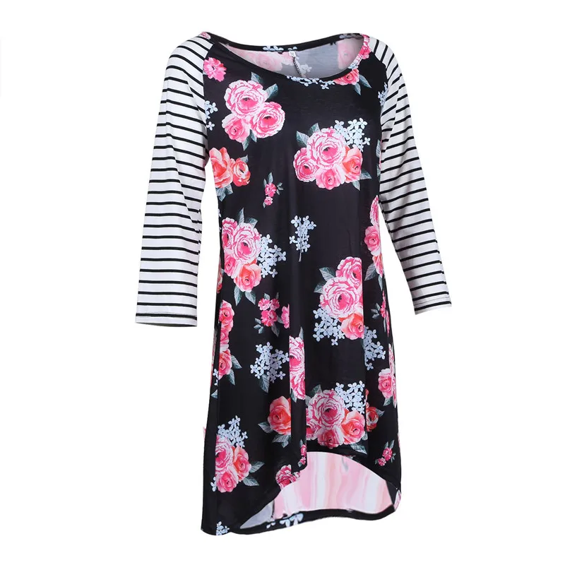 Платье с цветочным принтом для мамы и дочки|Сочетающаяся одежда семьи| |