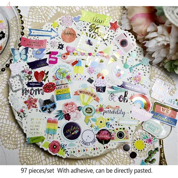 97pcs Europe America Style Paper Stickers Set Die Cut For DIY Scrapbooking Gold Foil Bullet Journal Sticker Kit Card Making S080
97pcs Europe America Style Paper Stickers Set Die Cut For DIY Scrapbooking Gold Foil Bullet Journal Sticker Kit Card Making S080