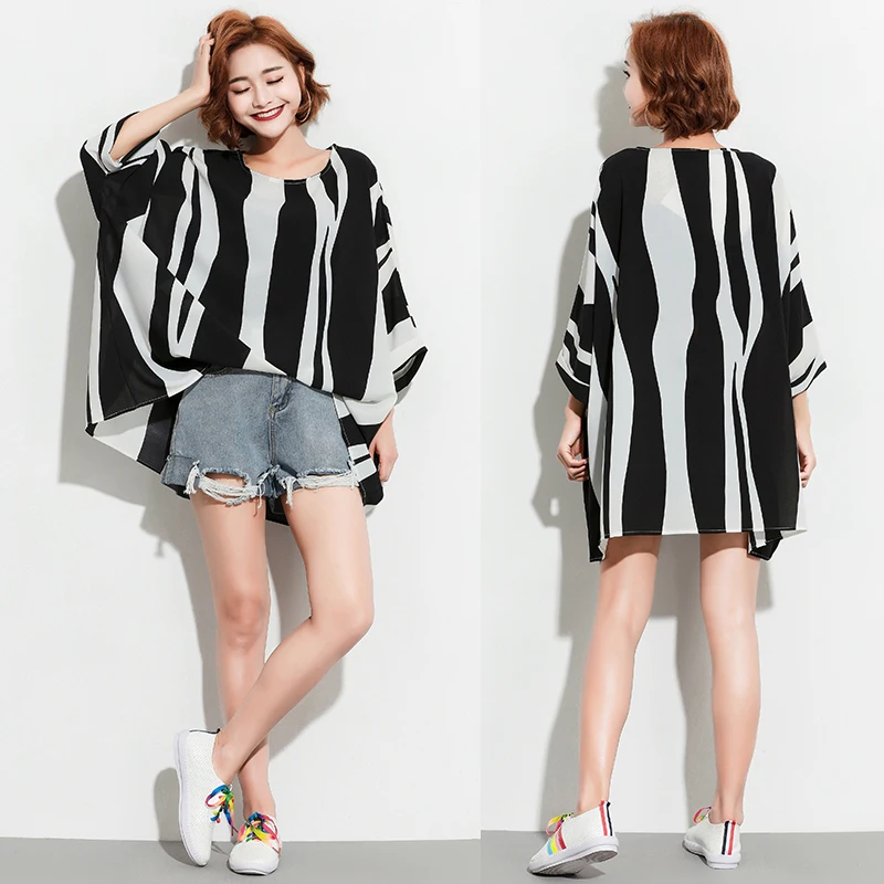 HAYBLST Brand Women Loose T Shirt 2019 Summer Casual Fashion Striped Tops & Tees PlusSize Breathable Half Sleeve Lady Clothing
HAYBLST Brand Women Loose T Shirt 2019 Summer Casual Fashion Striped Tops & Tees PlusSize Breathable Half Sleeve Lady Clothing
